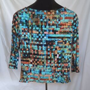 Peck & Peck Multicolor Abstract Women's Blouse